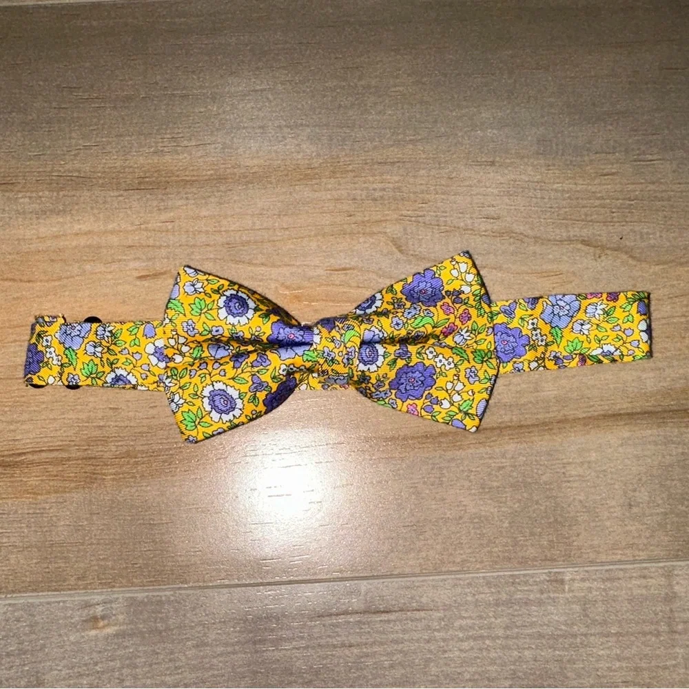 Ralph Lauren Yellow and Purple Floral Tie